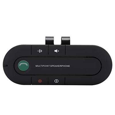 Bluetooth 4,2 Freisprecheinrichtung, Bluetooth Freisprechanlage Car Kit für Sonnenblende, 2W Lauter Lautsprecher, Unterstützt Siri Assistant, Musik und Audio Romane von ASHATA