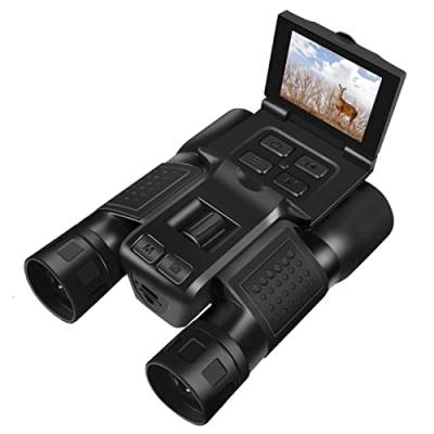 Digitalkamera Fernglas, 2,4 Zoll LCD Display Fernglas für Erwachsene, 12x32 5MP Video Fotorecorder für Vogelbeobachtung, Jagd, Sportspiele, Konzert von ASHATA