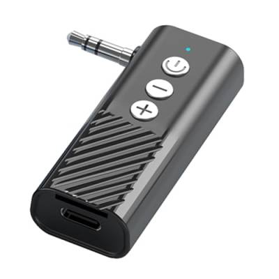 ASIEIT 3,5 mm AUX -kompatibler 5.3-Audio-Adapter, Musikempfänger-Adapter, 2-in-1-Audio-Stereo-Adapter, unterstützt TF-Karte, Freisprechanruf für Autolautsprecher, Stereoanlage, Kopfhörer von ASIEIT