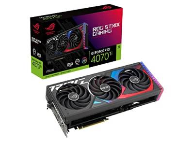 ASUS ROG Strix GeForce RTX 4070 Ti 12GB GDDR6X Gaming Grafikkarte (NVIDIA DLSS 3, PCIe 4.0, 12GB GDDR6X Speicher, 2x HDMI 2.1a, 3x DisplayPort 1.4a, ROG-STRIX-RTX4070TI-12G-GAMING) von ASUS