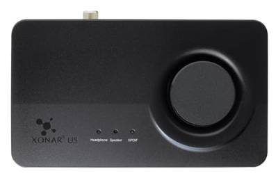 Asus Xonar U5 Externe 5.1 Soundkarte (Kopfhörerverstärker, 192kHz/24-bit) schwarz von ASUS