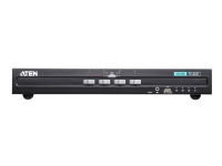 Aten 4-Port USB DisplayPort Secure KVM Switch (PSS PP v3.0 konform), 3840 x 2160 Pixel, 4K Ultra HD, Rack-Einbau, 4,7 W, Schwarz von ATEN Technology