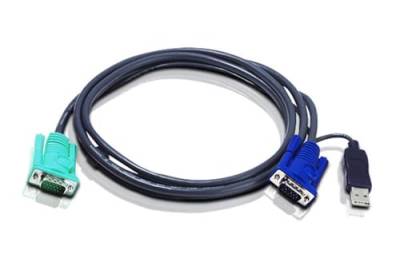 ATEN 2L-5202U KVM-Kabel VGA USB, schwarz, 1,8 m von ATEN