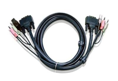 Atem 2L-7D02UI Video- / USB- / Audio-Kabel, USB, DVI, 3,5mm Stereo, 1,8m von ATEN