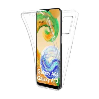 AURSTORE Schutzhülle für Samsung Galaxy A13 (4G/5G) & A04 & A04s, vollständiger Schutz, Vorder- + Rückseite, Hartschale, Schutzhülle mit Touchscreen, 360-Grad-Schutz (transparent) (1) von AURSTORE