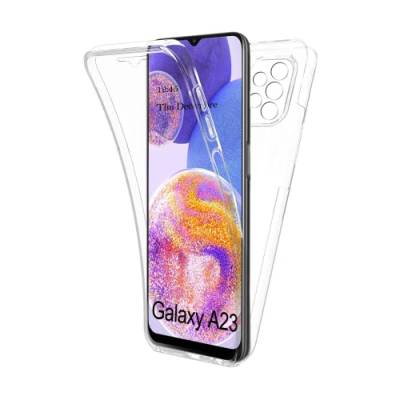 AURSTORE Schutzhülle für Samsung Galaxy A23, Schutzhülle kompatibel mit Samsung Galaxy A23, vollständiger Schutz vorne + hinten, Hartschale, Schutzhülle mit Touchscreen, 360-Grad-Schutz (transparent) von AURSTORE