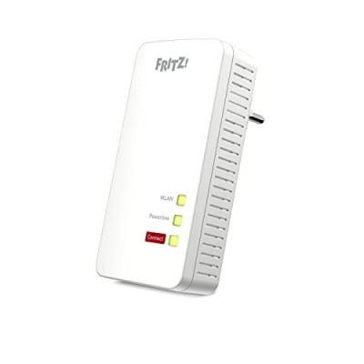 AVM FRITZ!Powerline 1260 Single-Adapter (1.200 MBit/s, WLAN-Access Point, ideal für Media-Streaming oder NAS-Anbindungen, deutschsprachige Version) weiß von AVM