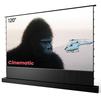 AWOL VISION ALR Cinematic Screen Beamer Leinwand Elektrisch für die Nutzung mit einem Ultra-Kurzdistanz-Beamer im Heimkino oder für Buisnessprojektionen - 120 Zoll - 221,4 x 124,5 cm - 4K 8K UHD von AWOL VISION