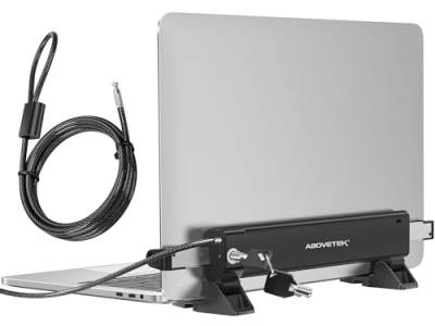 AboveTEK Laptop-Sicherheitsschlösser mit Schlüssel Kabel, Diebstahlsicherung Klappbare Tischhalterung von AboveTEK