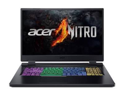 Acer Nitro 5 (AN517-55-770Z) Gaming Laptop | 17, 3" FHD 144Hz Display | Intel Core i7-12700H | 16 GB RAM | 1 TB SSD | NVIDIA GeForce RTX 4060 | Windows 11 | QWERTZ Tastatur | schwarz von Acer