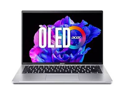 Acer Swift Go (SFG14-71-51JU) Ultrabook/Laptop | 14" WQ2.8K OLED Display | Intel Core i5-1335U | 16 GB RAM | 512 GB SSD | Intel Iris Xe Grafik | Windows 11 | QWERTZ Tastatur | Silber von Acer