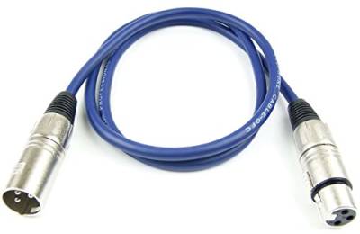 Adam Hall Cables 3 STAR MMF 0100 BL - Mikrofonkabel XLR female auf XLR male 1 m blau von Adam Hall