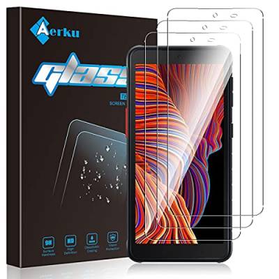 Aerku Schutzfolie für Panzerfolie für Samsung Galaxy Xcover 5 / Xcover 5 Entreprise Edition, [3 Stück] 9H Härte HD Anti-Kratzer Film Displayschutzfolie Schutzglas Folie von Aerku