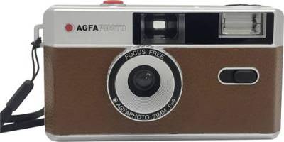 AgfaPhoto 603002 Kleinbildkamera mit eingebautem Blitz Braun 1St. von Agfaphoto