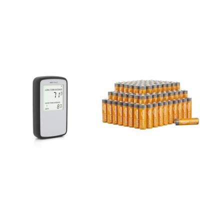 Airthings Corentium Home Radon-Gas-Detektor & Amazon Basics AA-Alkalibatterien, leistungsstark, 1.5 V, 100er-Pack von Airthings