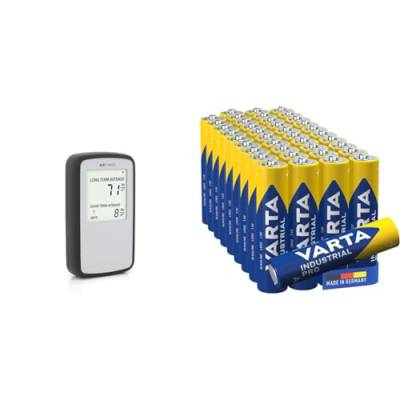 Airthings Corentium Home Radon-Gas-Detektor & VARTA Batterien AAA, 40 Stück, Industrial Pro, Alkaline Batterie, 1,5V, Vorratspack in umweltschonender Verpackung, Made in Germany [Exklusiv bei Amazon] von Airthings