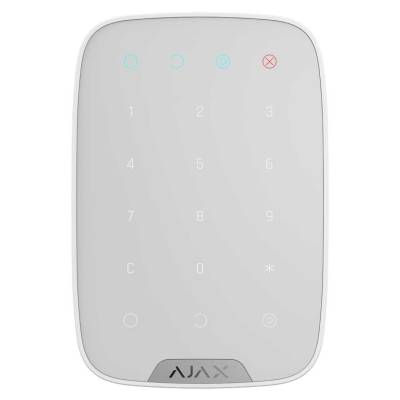 AJAX Funk Bedienteil KeyPad mit Sensortastatur Smarthome & APP-Funktion für AJAX Hub Weiss von Ajax Systems