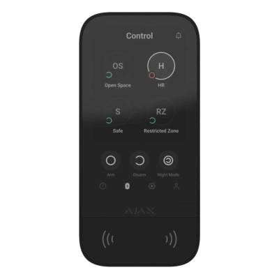 AJAX KeyPad TouchScreen Funk Bedienteil Schwarz (5 Zoll IPS Touch-Display Code / Tag / Pass / App) von Ajax Systems