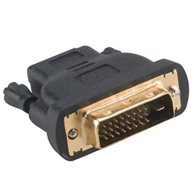 Akasa DVI-D – HDMI – Adapter für Kabel (DVI-D, HDMI, männlich/weiblich, Gold, Schwarz, 1920 x 1080 Pixel) von Akasa