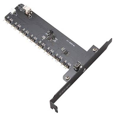 Akasa Soho 3 pin ARGB Controller Card XL, Dual Mode Manuell & MB Sync Control, 8 Kanäle, Passt für eine PCI-Slot Halterung, AK-RLD-04 von Akasa