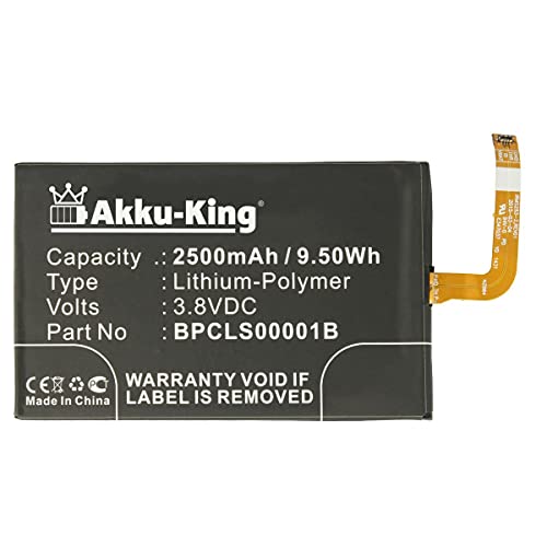 Akku-King Akku kompatibel mit BlackBerry BPCLS00001B - Li-Polymer 2500mAh - für Classic 4G, Kopi, Q20, SQC100-1, SQC100-3, SQC100-4, SQC100-5 von Akku-King