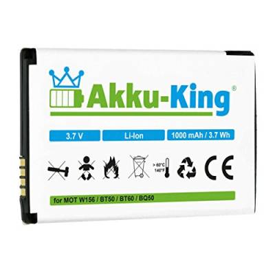 Akku-King Akku kompatibel mit Motorola BQ50, BT50 - Li-Ion 1000mAh - für V1050, V190, V195, V235, V323, V325, V360 von Akku-King