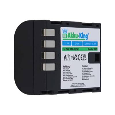 Akku-King Akku kompatibel mit Panasonic DMW-BLF19, DMW-BLF19E - Li-Ion 2250mAh - für Lumix DMC-GH3, GH3A GH4, GH4A, GH4R, GH5, Sigma BP-61 von Akku-King