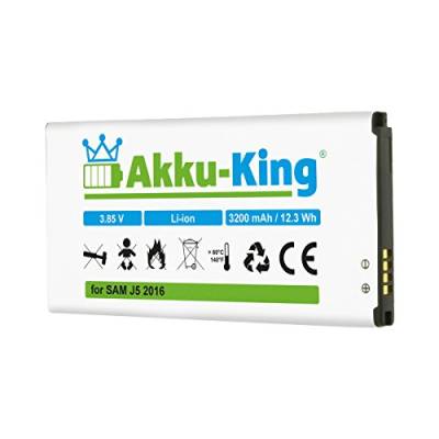 Akku-King Akku kompatibel mit Samsung EB-BJ510CBC, EB-BJ510CBE, GH43-04601A - Li-Ion 3200mAh - für Galaxy J5 2016 SM-J510FN von Akku-King