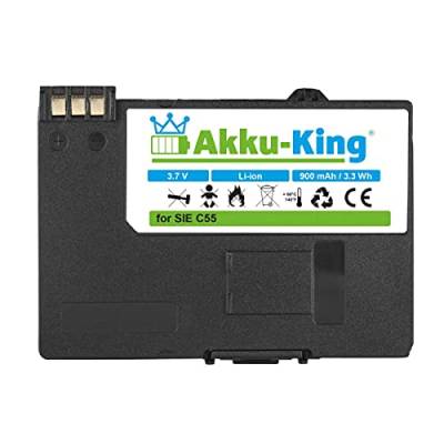 Akku-King Akku kompatibel mit Siemens EBA-510 - Li-Ion 900mAh - für C55, A51, A52, A55, A57, S55, SL55, Sinus 701, Gigaset SL37H, V30145-K1310-X250 von Akku-King