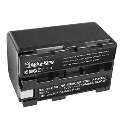 Akku-King Akku kompatibel mit Sony NP-FS20, NP-FS21, NP-FS22 - Li-Ion 2880mAh - für DCR-PC1, DCR-PC2, DCR-PC3, DCR-PC4, DCR-PC5, DCR-TRV1VE von Akku-King