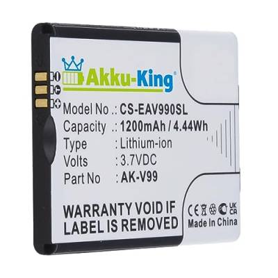 Akku kompatibel mit Emporia AK-V99 - Li-Ion 1200mAh - Select, V99 von Akku-King