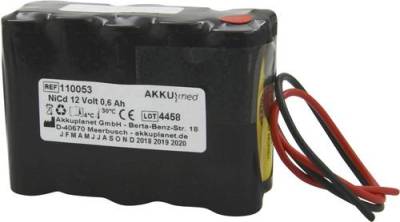 Akku Med Medizintechnik-Akku ersetzt Original-Akku (Original) 3000-12 Schiwa, MGVG 12V 600 mAh von Akku Med