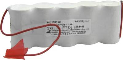 Akku Med Medizintechnik-Akku ersetzt Original-Akku (Original) pulsback6V Mela 6V 1700 mAh von Akku Med