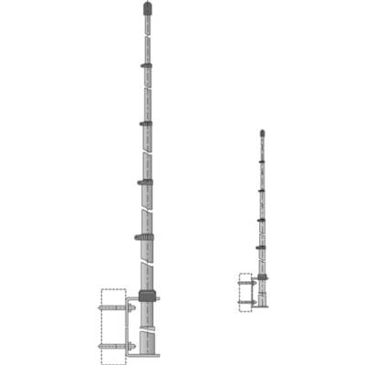 Albrecht 6348 Antenne CB GPA 27, 550cm Leistung 1000W für Gebäude Weiß von Albrecht