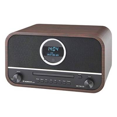 Albrecht DR790CD Digitalradio DAB+, 27790, multifunktional inkl. CD-Player und Bluetooth, Holzgehäuse in Dunkelbraun von Albrecht