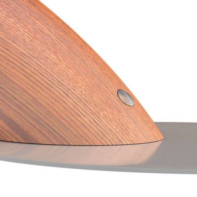 LED-Schreibtischleuchte Swingo mit Holz, grau von Aluminor