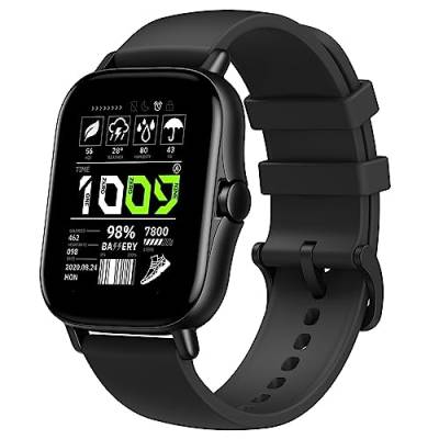 Amazfit GTS 2 Smartwatch für Android Phone iPhone, mit Alexa Integriert, GPS Fitness Uhr für Herren Damen, 7 Tage Akkulaufzeit, 90 Sportmodi, Blutsauerstoff Herzfrequenz Tracking, Wasserdicht, Schwarz von Amazfit