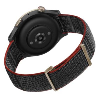 Amazfit Smartwatch Original Austauscharmband, 22mm Nylon-Armband, Kompatibel Balance, Cheetah Pro, Cheetah Round, GTR 4, GTR 4 Limited Edition, GTR 3, GTR 3 Pro, GTR 2, Schwarz von Amazfit