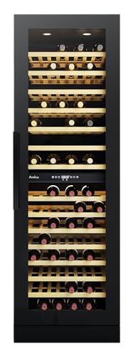 Amica WK 348 100 S Weinkühlschrank/Weintemperierschrank/schwarz/freistehend (unterbaufähig) / max. 117 Bordeauxflaschen/VinoOptima System™ von Amica