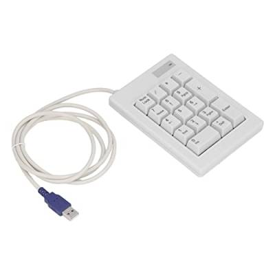 Annadue Numerische Tastatur, Kabelgebundene USB Numerische Tastatur, 17 Tasten, Mechanische Numerische Tastatur für Laptop Desktop Computer, Linearer Aktionsschalter, von Annadue