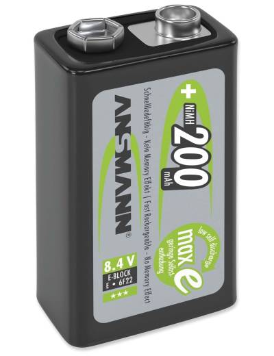 ANSMANN NiMH-9V-Block-Akku maxE, 200 mAh von Ansmann