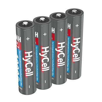 HyCell wiederaufladbar Akku Batterie Micro AAA 1000mAh NiMH ohne Memory-Effekt 4er Pack Photo Fotoakku Digitalkamera Spielzeug-Akku von Ansmann