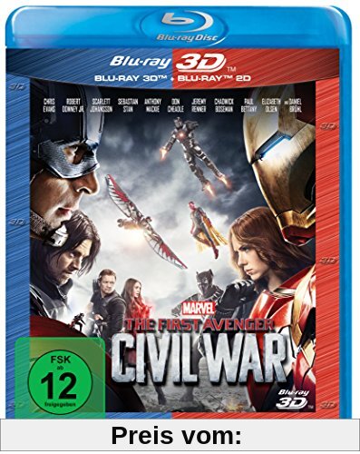 The First Avenger: Civil War 3D +2D Nachfolgeprodukt [3D Blu-ray] von Anthony Russo