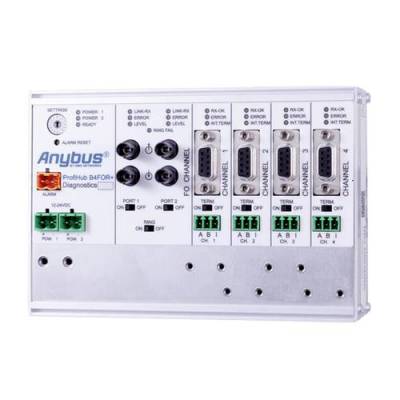 Anybus 17430 ProfiHub B4FOR+ MM Ring Repeater Profibus, Glasfaser, RS-485 12 V/DC, 24 V/DC 1St. von Anybus