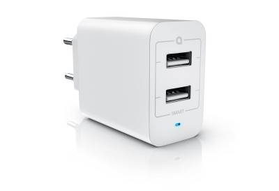 Aplic USB-Ladegerät (4800 mA, 2-Port Netzteil für Handy/Smartphone/Tablet, 4800mA -2400mA je Port) von Aplic