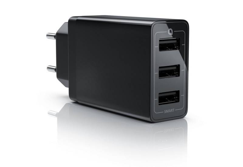 Aplic USB-Ladegerät (6000 mA, 3-Port Netzteil mit Smart Charge + Solid Charge 30W, max. 6000mA) von Aplic