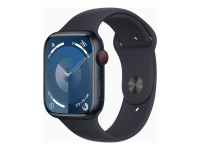 Apple Watch Series 9 (GPS + Cellular) 45mm Aluminium Mitternacht mit Sportarmband S/M Mitternacht von Apple Computer