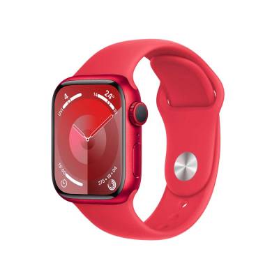 APPLE Watch Series 9 GPS 41mm PRODUCT RED Aluminium Case with PRODUCT RED Sport Band - S/M (MRXG3QF/A) von Apple