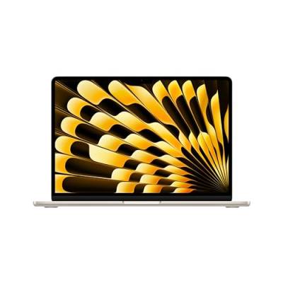 Apple 2024 13" MacBook Air Laptop mit M3 Chip: 13,6" Liquid Retina Display, 8 GB gemeinsamer Arbeitsspeicher, 512 GB SSD Speicher, beleuchtete Tastatur, 1080p FaceTime HD Kamera, Touch ID, Polarstern von Apple