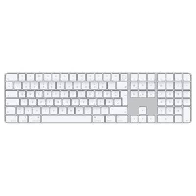 Apple Magic Keyboard mit Touch ID und Ziffernblock: Bluetooth, wiederaufladbar. Kompatibel mit Mac Computern Chip; Deutsch, Weiße Tasten von Apple